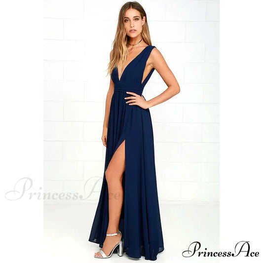 Sexy Backless Mesh Maxi Red Christmas Party Dress BLACK / S