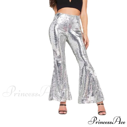 Sexy Nightclub See-through Pants white / S