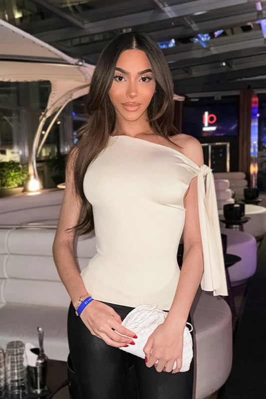 Sexy One Shoulder Sash Cami Top