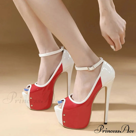 Sexy Peep-Toe Party Club Strip Pole-Dance Ultra-High Heels Platform Stiletto Wedding Banquet High Heel