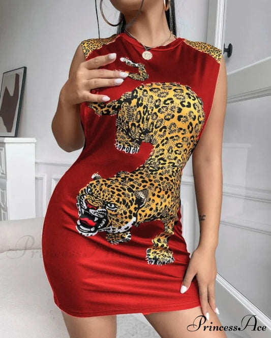 Sexy Women Party Night Club Wear Mini Dresses Red / S