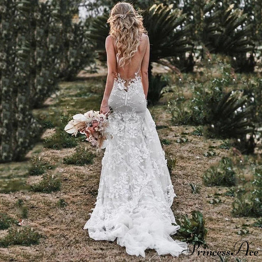 Sheer Tulle Extended Train Wedding Dress white / 2 weddingdress-250223