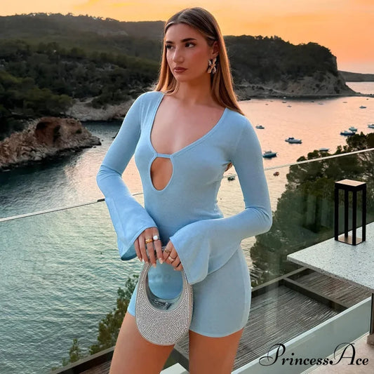 Shimmer Glint Tiny Getaway Outfit Blue / S vacationdress-250223