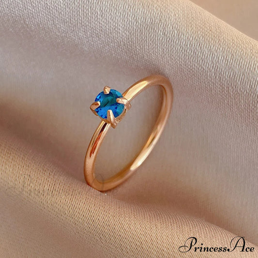 Shining Colorful Zircon Custom Closed Rings