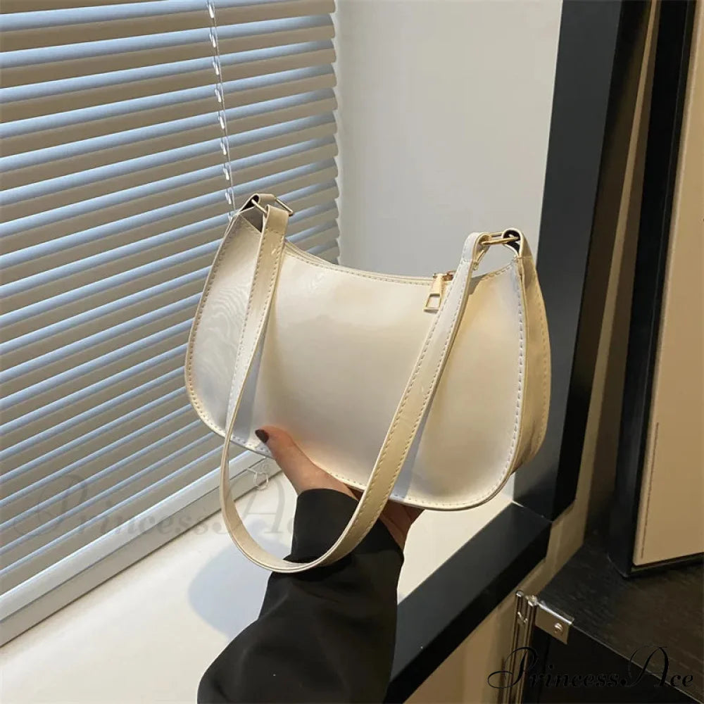 Shiny Leather Flexible Style Shoulder Bag shoulder-250126
