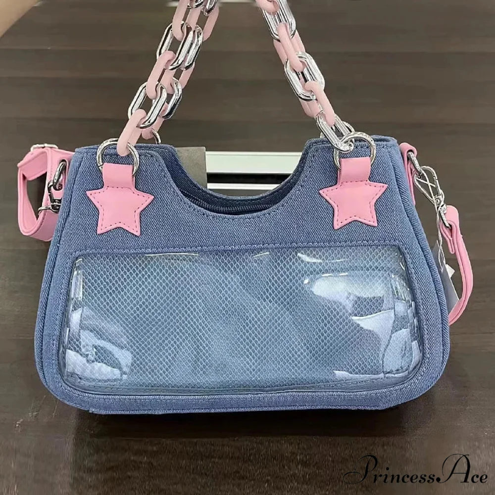 Shiny Platinum Leather Crossbody Shoulder Bag shoulder-250126