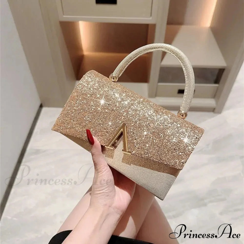 Shiny Sequined Fashion Banquet Purse As Shown clutchbag-250126