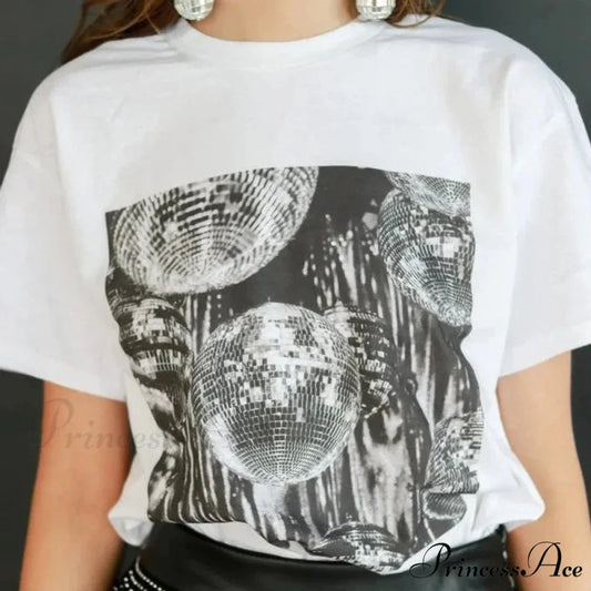 Shiny Sphere Retro Gig Shirt WHITE / S t-shirt-250223
