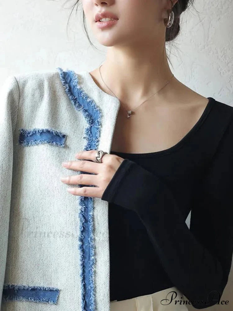 Short Neck Undercoat Trim Fit Sweater swraters-241228
