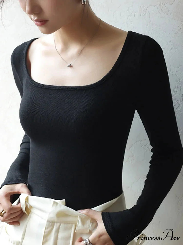Short Neck Undercoat Trim Fit Sweater swraters-241228