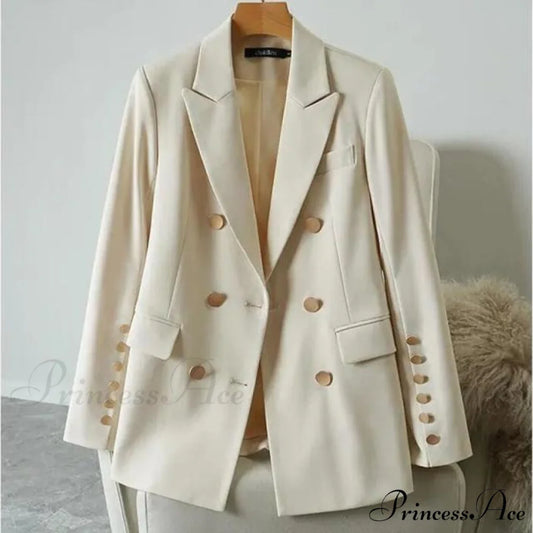 Short Slim Female Coat Black Blazer Khaki / XS