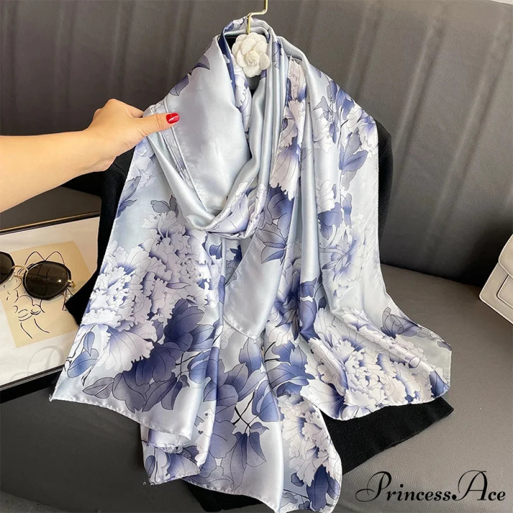 Silk Luxurious Beach Scarf color9 / One Size scarf-241228