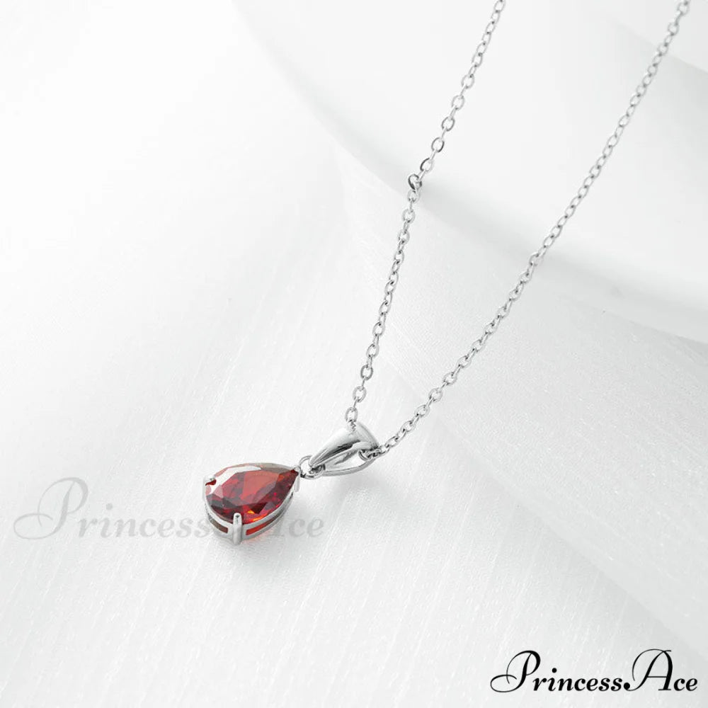 Simple Fashion Stainless Steel Water Drop Pendant Necklace