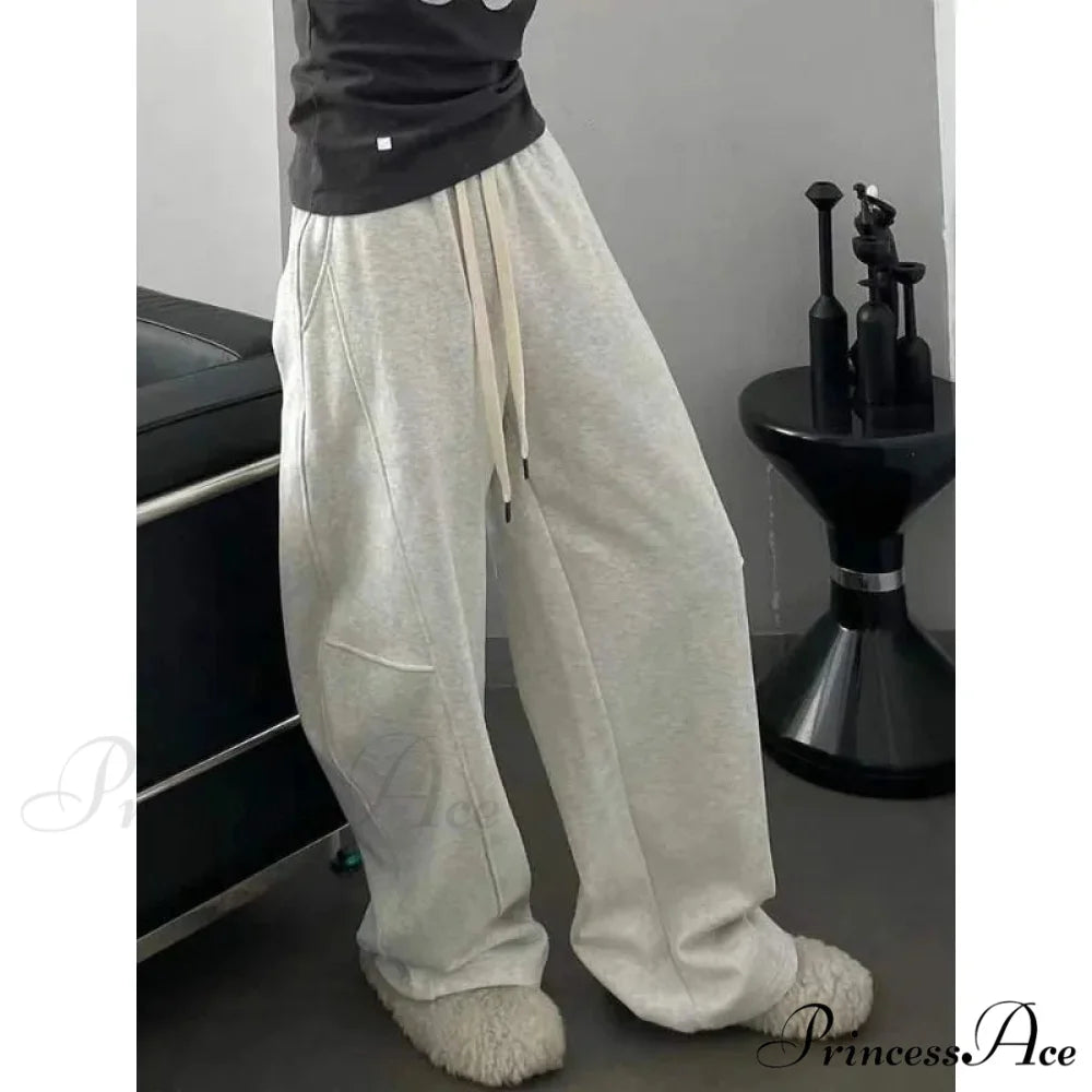 Simple Large Y2K Women Sweatpants Trousers pants-241228