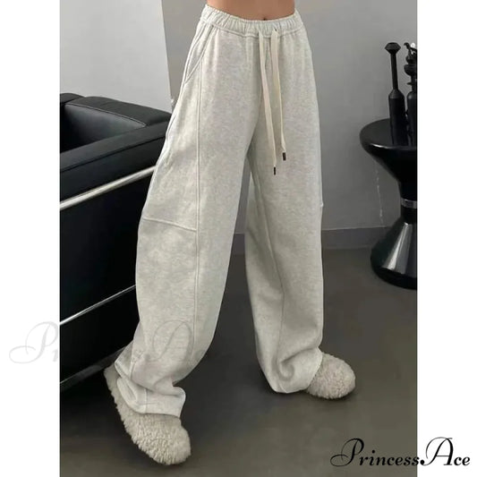 Simple Large Y2K Women Sweatpants Trousers white / S pants-241228