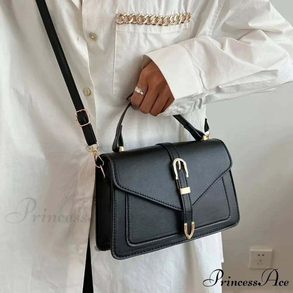 Simple Monochromatic Square Flap Crossbody crossbody-250126