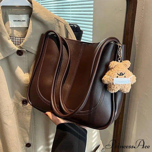 Simple PU Leather Shoulder Bag shoulder-250126