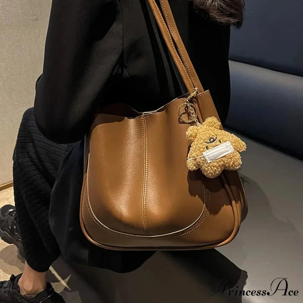 Simple PU Leather Shoulder Bag shoulder-250126