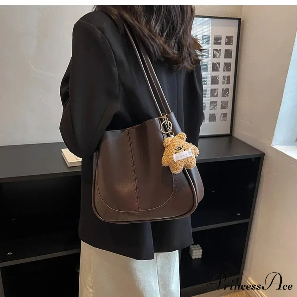 Simple PU Leather Shoulder Bag shoulder-250126