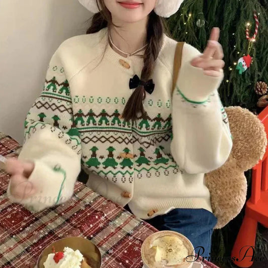 Single Breasted Jacquard Adorable Charming Sweater swraters-241228