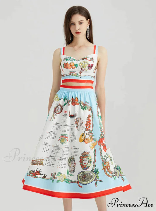 Skirt and Top Fruit Design Set