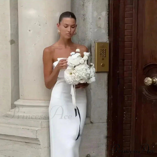 Sleeveless Ribbon Wedding Gown weddingdress-250223