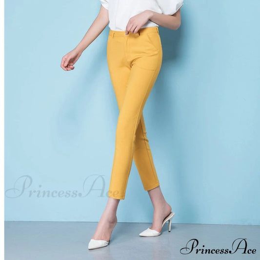 Slim Straight All Match Casual Capris Pants