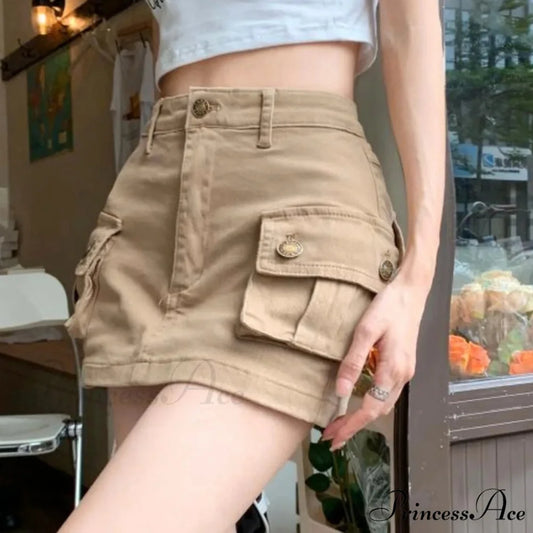 Slip Denim Tall Waist Skirt Khaki / S skirts-250223