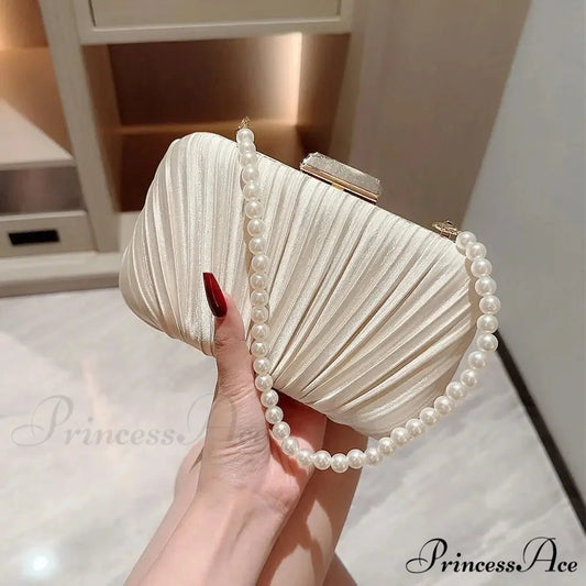 Smooth Evening Bag Stylish Fashion Banquet Clutch Bag Gold clutchbag-250126