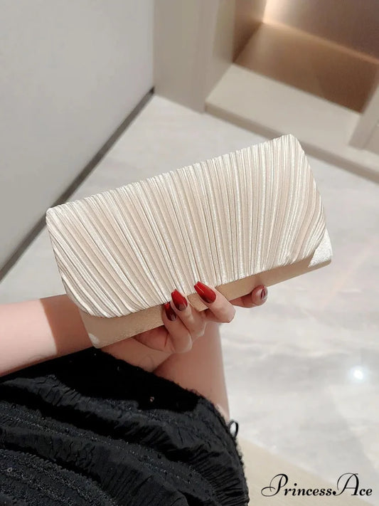 Smooth Folded Crystal Wedding Evening Clutch Bag 042xin clutchbag-250126