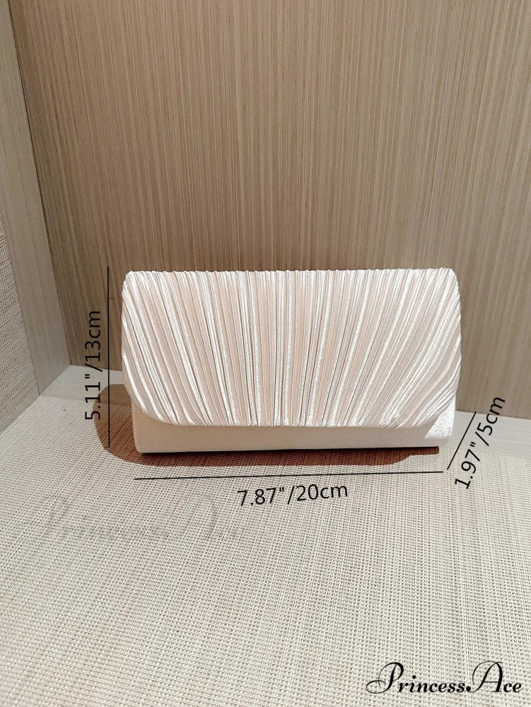 Smooth Folded Crystal Wedding Evening Clutch Bag clutchbag-250126