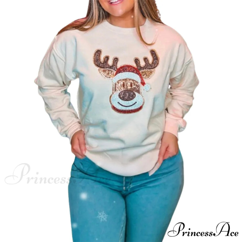 Snowflake Embroidered Christmas Hoodie SKY BLUE / S Christmas Hoodies-L