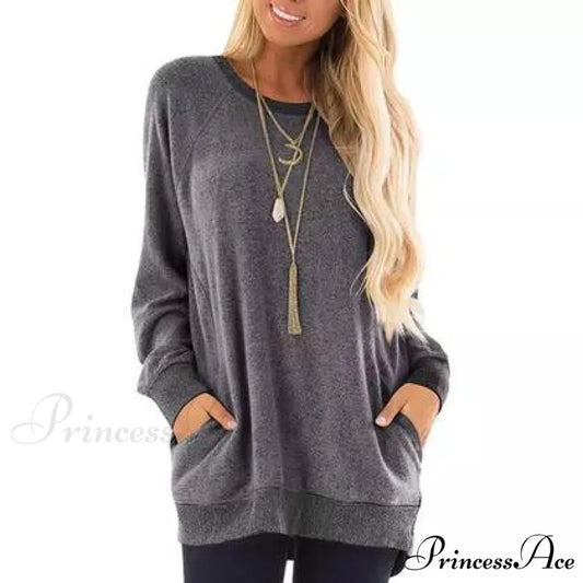 Soft Arm Haute Pullover Long Women’s Edition Sweatshirt Charcoal / S