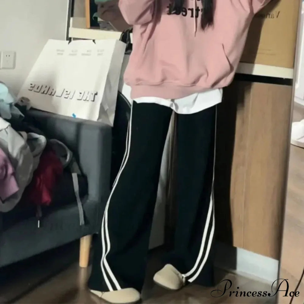 Soft Striped Winter Sweatpants Trousers pants-241228