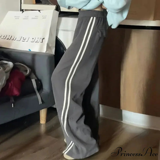 Soft Striped Winter Sweatpants Trousers pants-241228