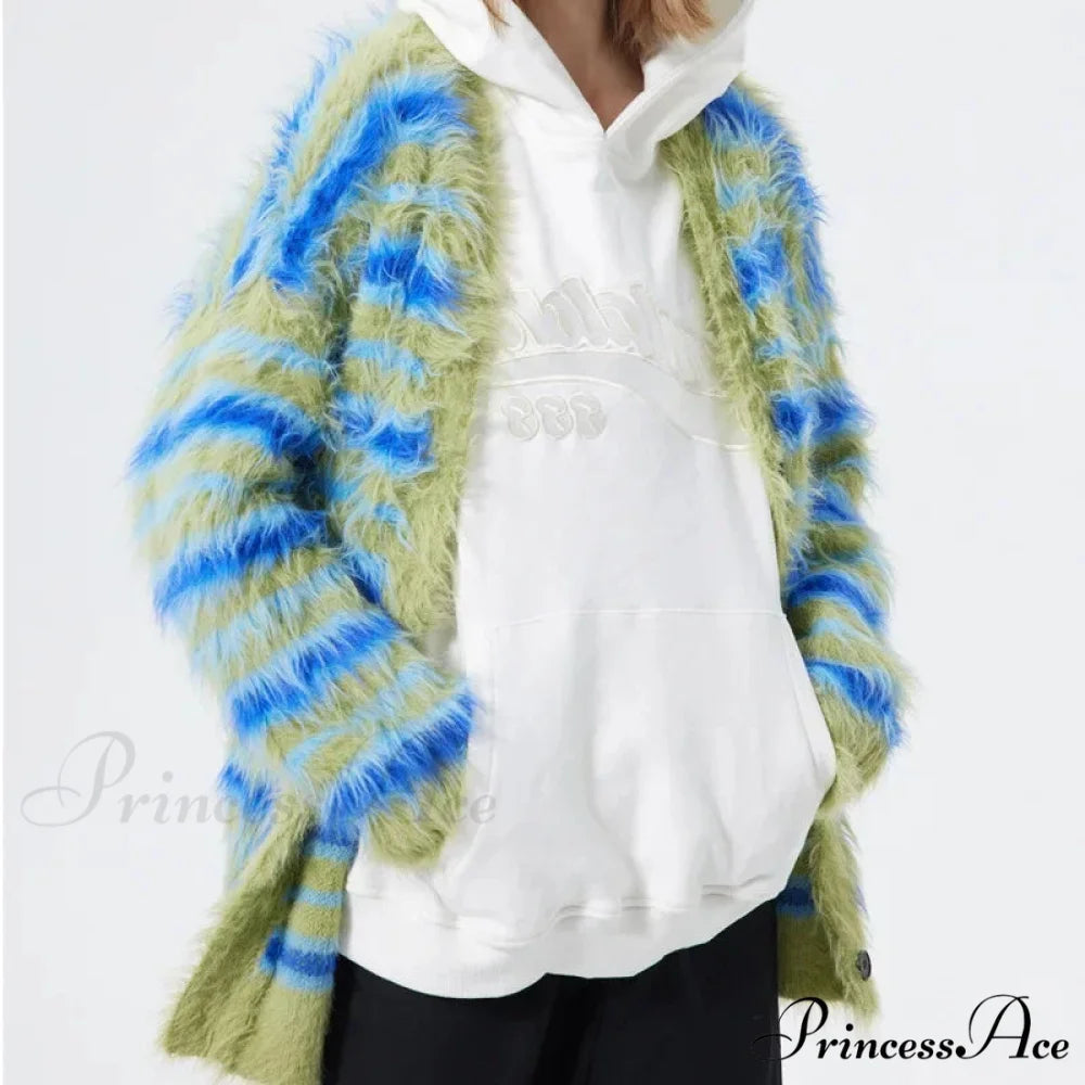 Soft V-neck Cropped Sweater Knitted Cardigan cardigans-241228
