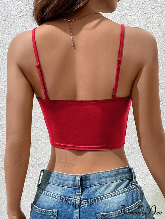 Solid Crop Cami Top