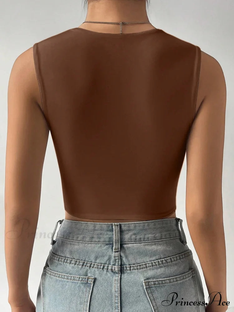 Solid Crop Tank Top