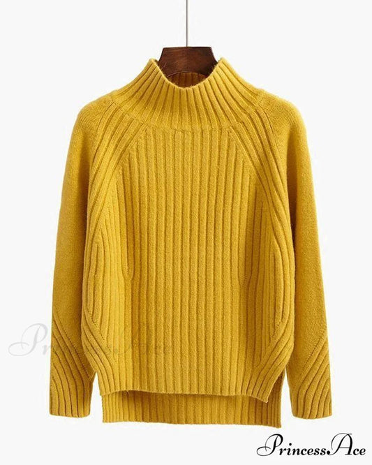 Solid Stand-up in Sweater Color Yellow / S