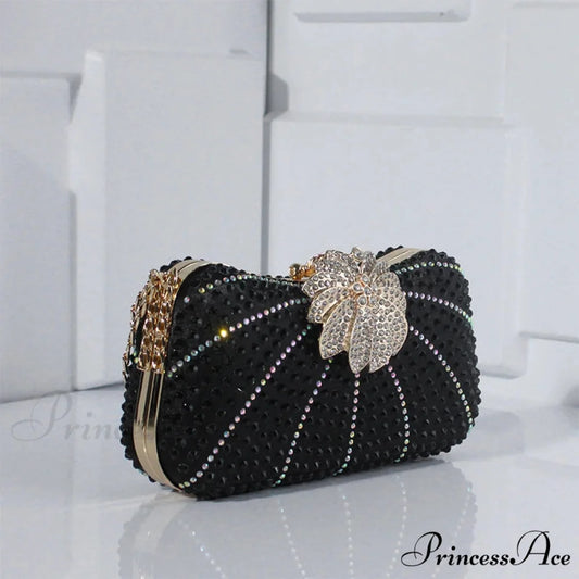 Sophisticated Crystal Gleaming Evening Clutch Purse Wedding Bag color1 / 20x5x10cm clutchbag-250126