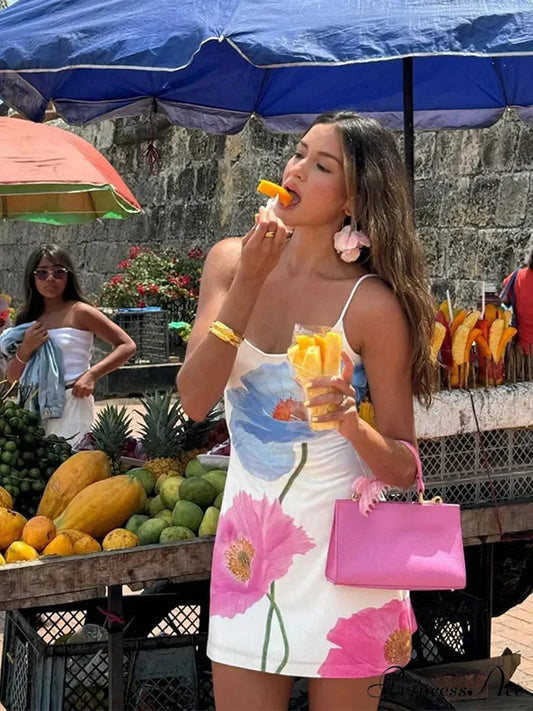 Sophisticated Flower Pattern High Rise Bodycon Flower Dress floraldress-250126