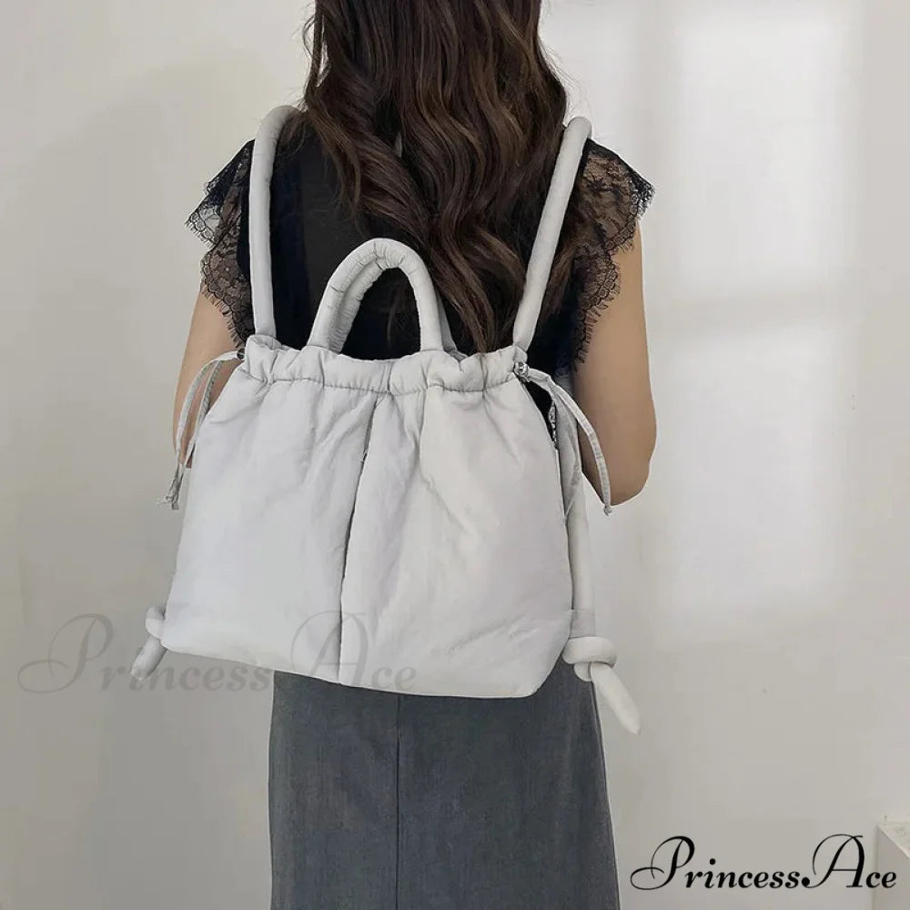 Spacious Capacity Puffer Nylon Tote Purse Designer handbag-250126