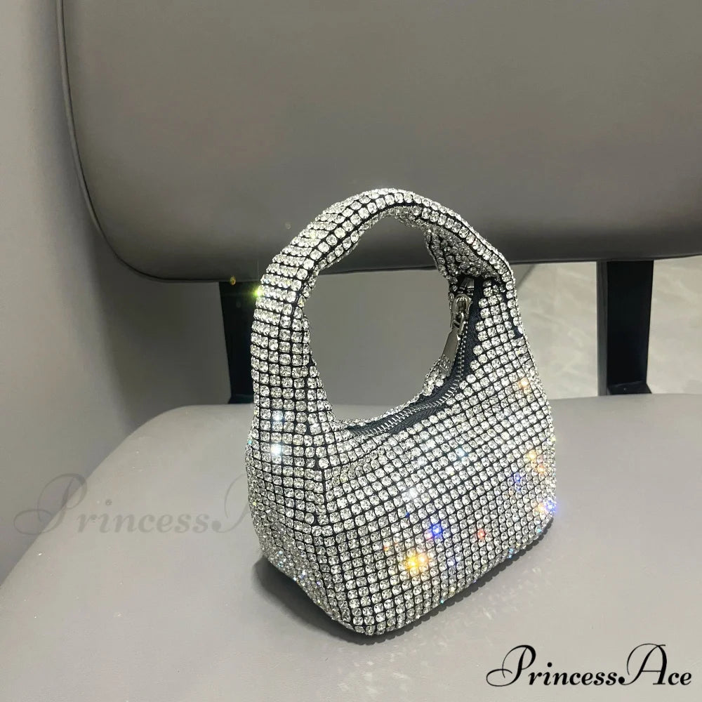 Sparkling Crystal Rhinestone Handcrafted Evening Clutch Bag clutchbag-250126