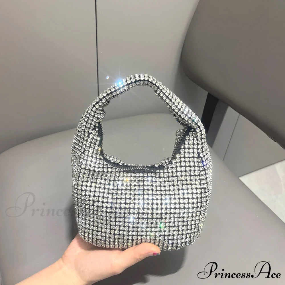 Sparkling Crystal Rhinestone Handcrafted Evening Clutch Bag clutchbag-250126