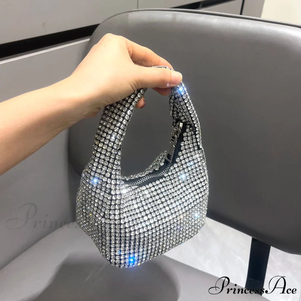Sparkling Crystal Rhinestone Handcrafted Evening Clutch Bag clutchbag-250126
