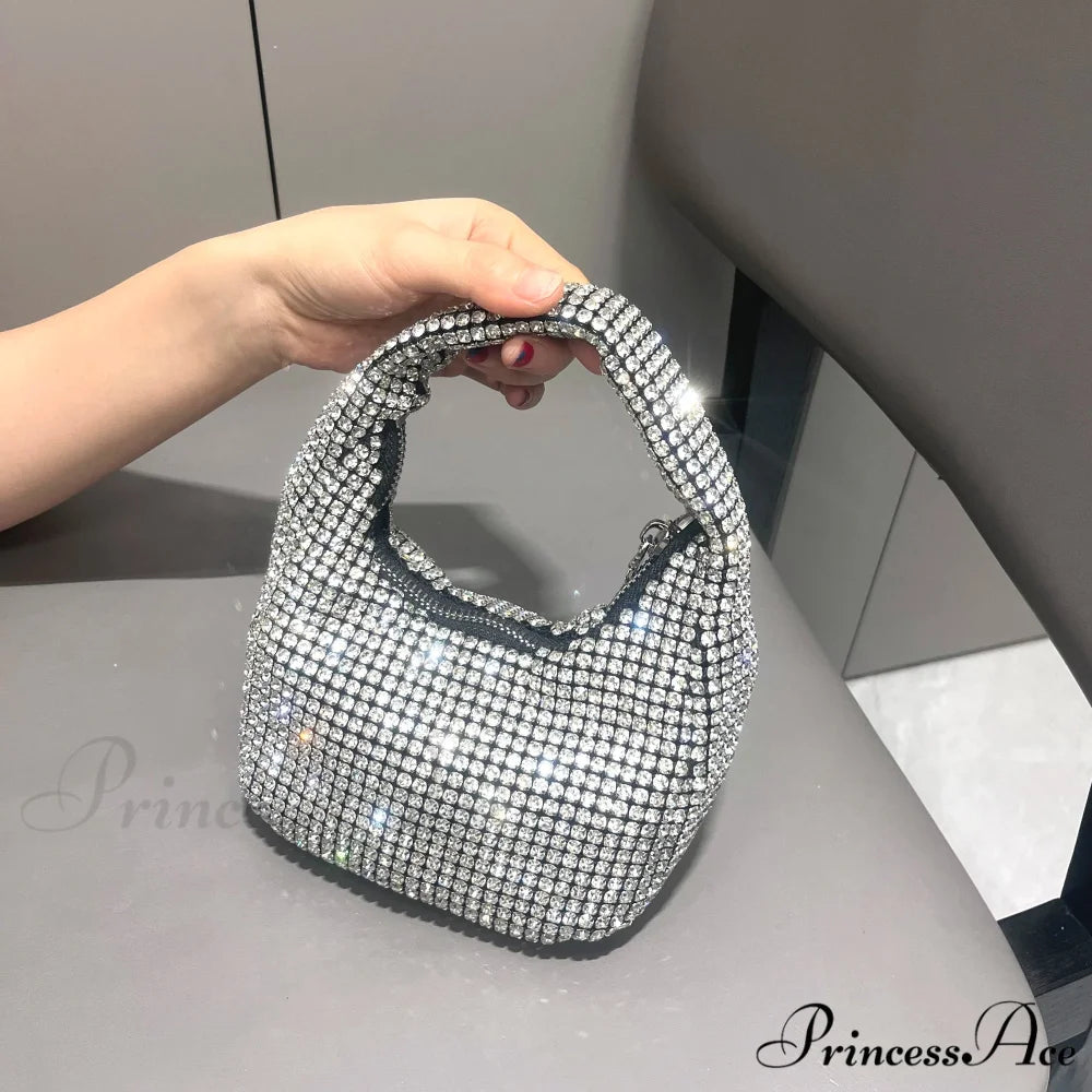 Sparkling Crystal Rhinestone Handcrafted Evening Clutch Bag clutchbag-250126