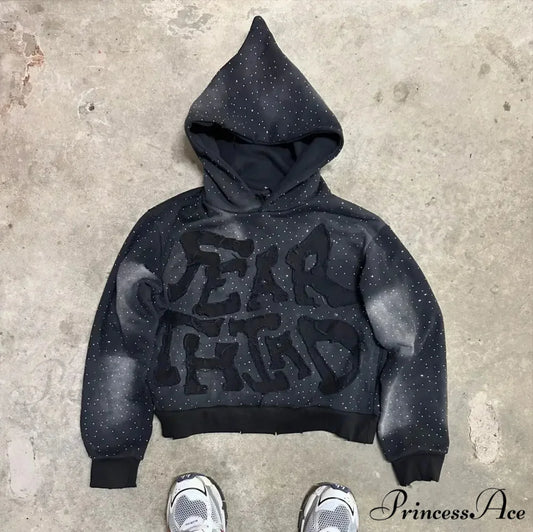 Sparkling Gem Large Hoodie black 1 / M hoodies-241228