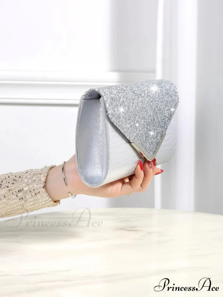 Sparkling Glossy Sophisticated Envelope Clutch Celebration Marriage Bag clutchbag-250126