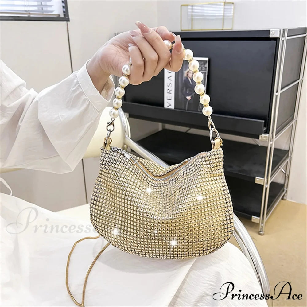 Sparkling Rhinestone Dainty Shoulder Bag Celebration Purse handbag-250126