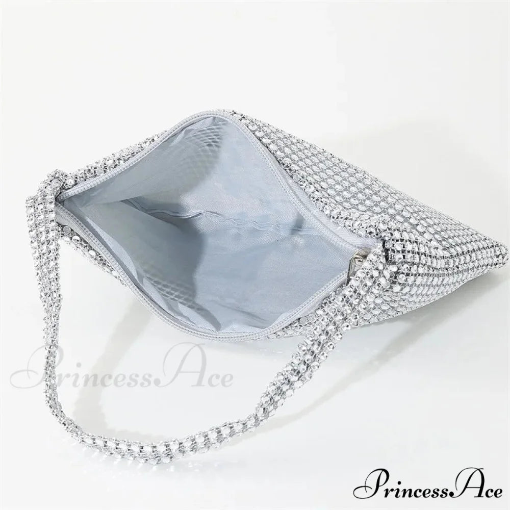Sparkling Rhinestone Evening Bag Gemstone Shoulder Wedding Celebration Clutch clutchbag-250126